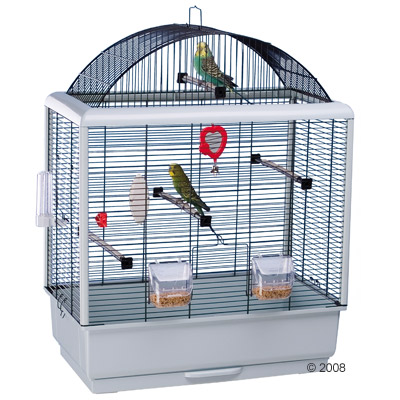 Ferplast vogelkooi Palladio 04 onderbak wit, tralies zwart
